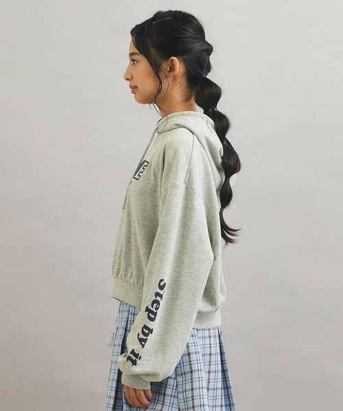 PINK-latte / ピンク ラテ パーカー | 袖ロゴプリント短丈パーカー | 詳細2