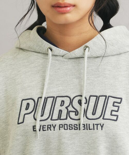 PINK-latte / ピンク ラテ パーカー | 袖ロゴプリント短丈パーカー | 詳細4