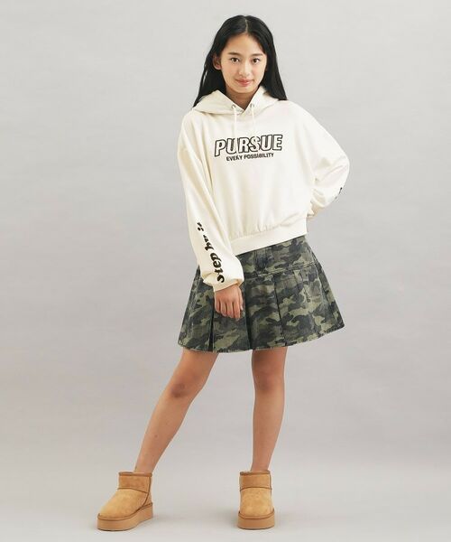 PINK-latte / ピンク ラテ パーカー | 袖ロゴプリント短丈パーカー | 詳細8