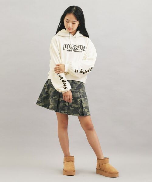 PINK-latte / ピンク ラテ パーカー | 袖ロゴプリント短丈パーカー | 詳細9