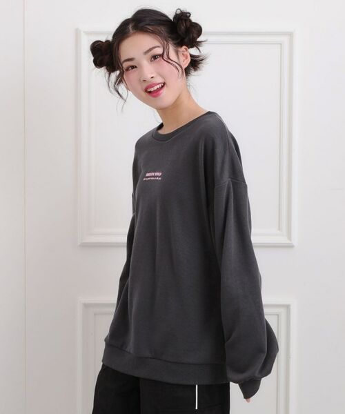 PINK-latte / ピンク ラテ スウェット | バケハくまちゃん裏毛トレーナー | 詳細11