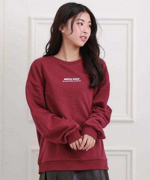 PINK-latte / ピンク ラテ スウェット | バケハくまちゃん裏毛トレーナー | 詳細20