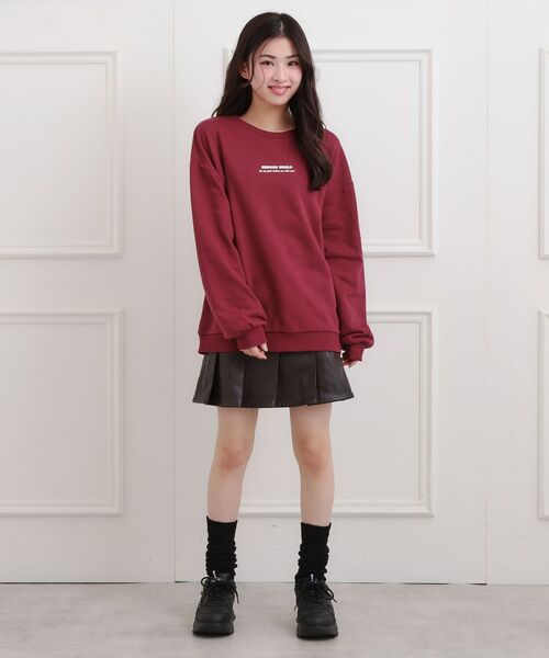 PINK-latte / ピンク ラテ スウェット | バケハくまちゃん裏毛トレーナー | 詳細21