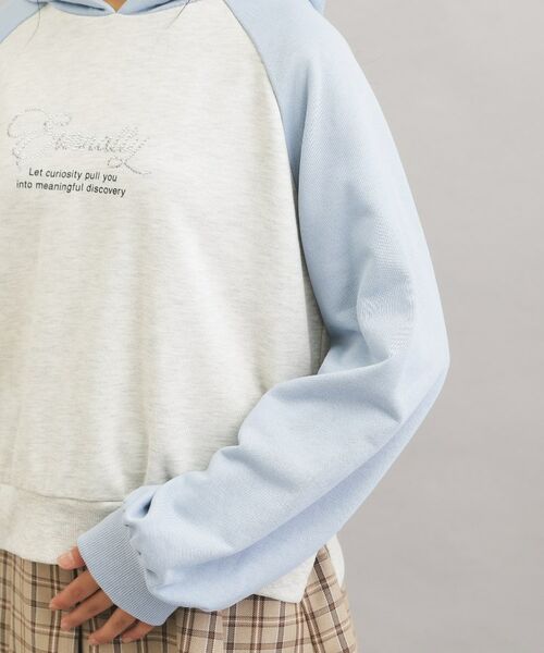 PINK-latte / ピンク ラテ パーカー | ラグランラインストーンパーカ | 詳細5