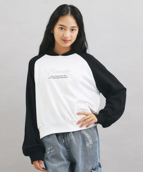 PINK-latte / ピンク ラテ パーカー | ラグランラインストーンパーカ | 詳細7