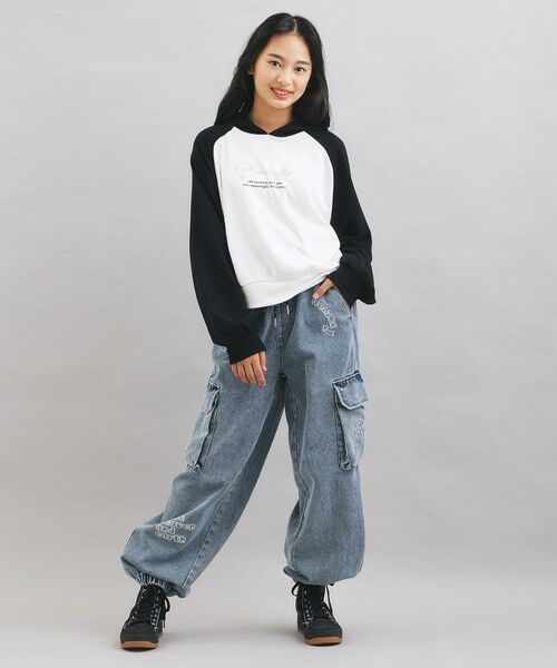 PINK-latte / ピンク ラテ パーカー | ラグランラインストーンパーカ | 詳細9