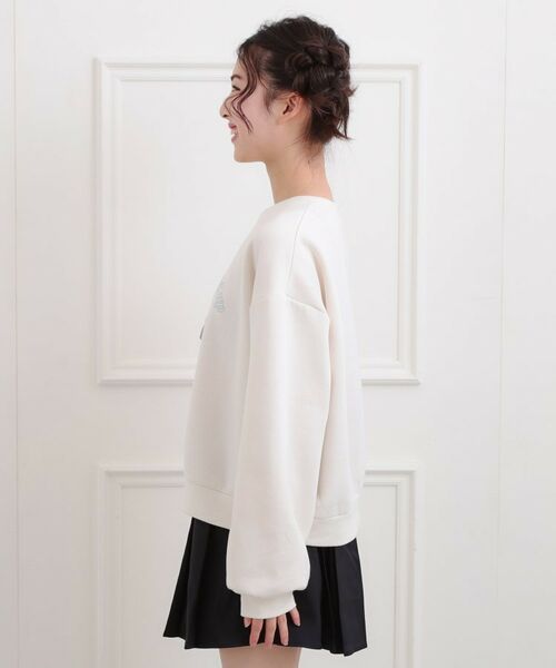 PINK-latte / ピンク ラテ スウェット | ベロアリボンネコフォトトレーナー | 詳細2