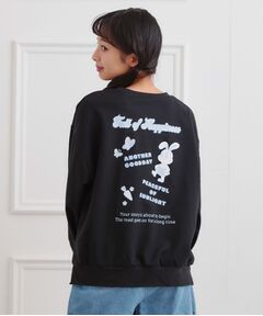 PINK-latte / ピンク ラテ スウェット | アニマルプリント裏毛プルオーバー