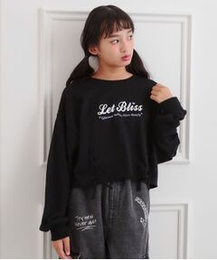 PINK-latte / ピンク ラテ スウェット | レースアップ刺繍裏毛プルオーバー