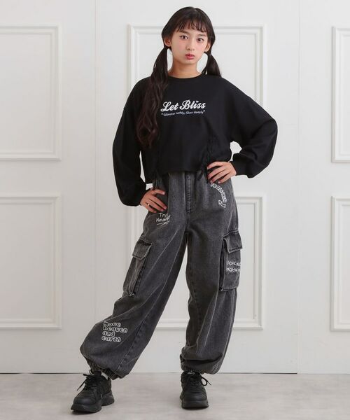 PINK-latte / ピンク ラテ スウェット | レースアップ刺繍裏毛プルオーバー | 詳細16