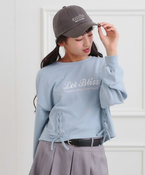 PINK-latte / ピンク ラテ スウェット | レースアップ刺繍裏毛プルオーバー | 詳細19