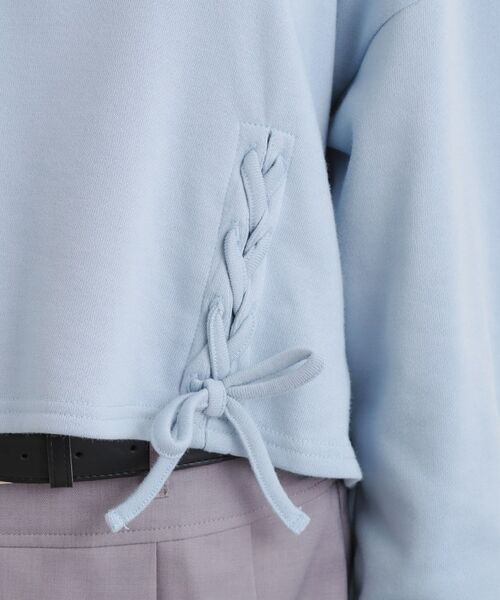 PINK-latte / ピンク ラテ スウェット | レースアップ刺繍裏毛プルオーバー | 詳細6