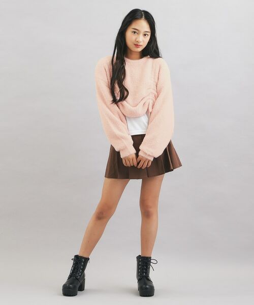 PINK-latte / ピンク ラテ ニット・セーター | 【セットアイテム】ドロスト＋ロンTセットプルオーバー | 詳細14