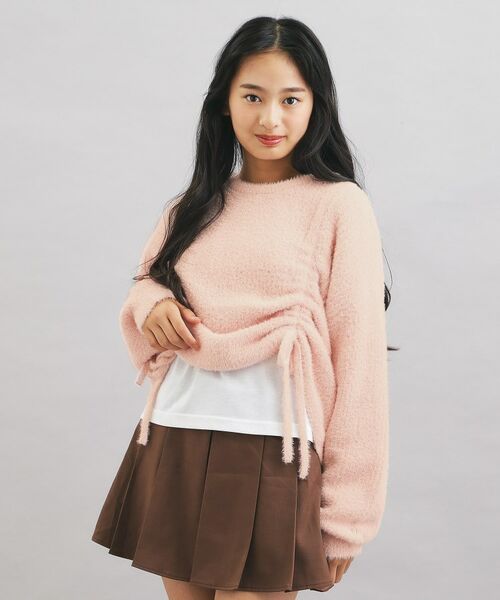 PINK-latte/ピンク ラテ 【セットアイテム】ドロスト+ロンTセットプルオーバー ピンク(071) 14(140cm) PINK-latte/ピンク ラテ 【セットアイテム】ドロスト+ロンTセットプルオーバー ピンク(071) 14(140cm)
