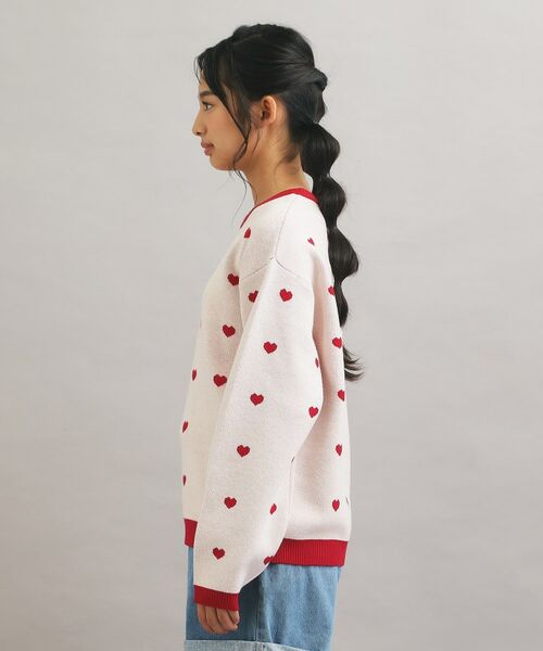 PINK-latte / ピンク ラテ ニット・セーター | ウォッシャブルハート柄ニットプルオーバー | 詳細2