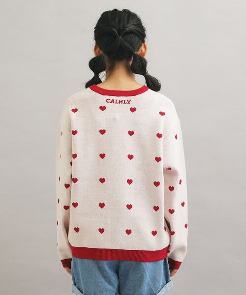 PINK-latte / ピンク ラテ ニット・セーター | ウォッシャブルハート柄ニットプルオーバー | 詳細3