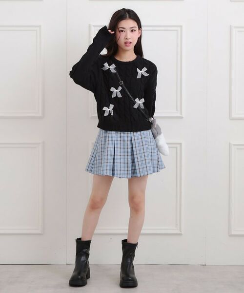 PINK-latte / ピンク ラテ ニット・セーター | リボン付ニットプルオーバー | 詳細13