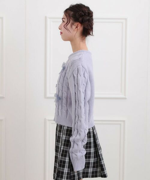 PINK-latte / ピンク ラテ ニット・セーター | リボン付ニットプルオーバー | 詳細2