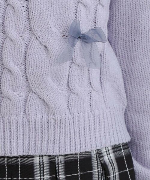 PINK-latte / ピンク ラテ ニット・セーター | リボン付ニットプルオーバー | 詳細6