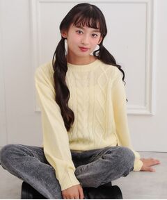 PINK-latte / ピンク ラテ ニット・セーター | 【プチプラ】ケーブルニット