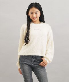 PINK-latte / ピンク ラテ カットソー | シャギー袖パール調プルオーバー