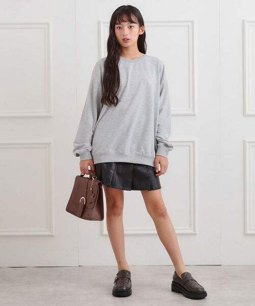 PINK-latte / ピンク ラテ スウェット | クマちゃんミニ裏トレーナー | 詳細12