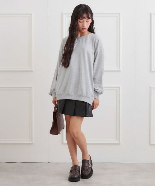 PINK-latte / ピンク ラテ スウェット | クマちゃんミニ裏トレーナー | 詳細13