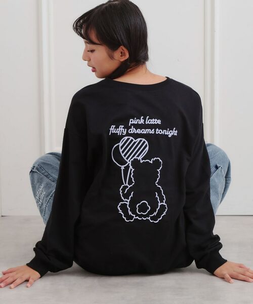PINK-latte / ピンク ラテ スウェット | クマちゃんミニ裏トレーナー | 詳細15