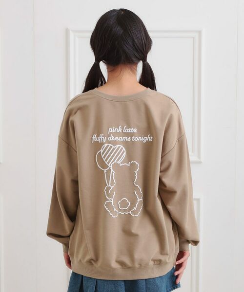 PINK-latte / ピンク ラテ スウェット | クマちゃんミニ裏トレーナー | 詳細3
