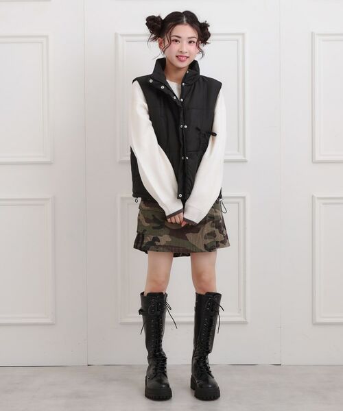 PINK-latte / ピンク ラテ ダウンジャケット・ベスト | 中綿リボンベスト | 詳細11