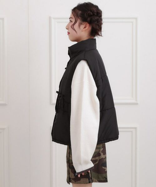 PINK-latte / ピンク ラテ ダウンジャケット・ベスト | 中綿リボンベスト | 詳細2