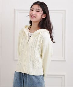 PINK-latte / ピンク ラテ カーディガン・ボレロ | モールニットケーブルカーディガン