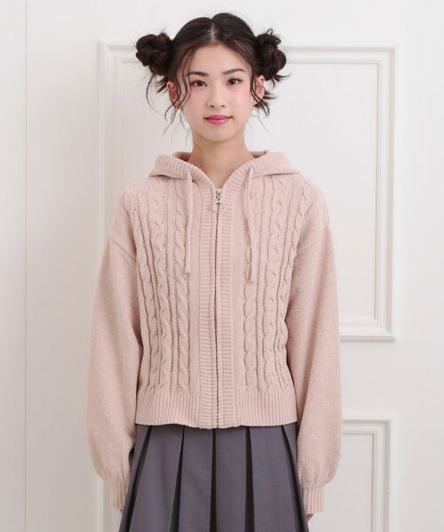 PINK-latte / ピンク ラテ カーディガン・ボレロ | モールニットケーブルカーディガン | 詳細1
