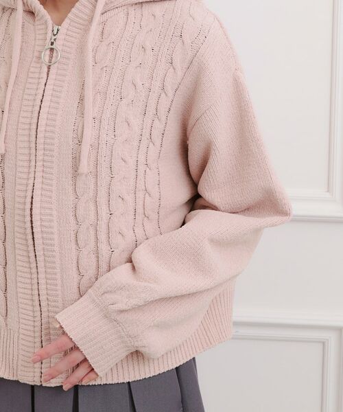 PINK-latte / ピンク ラテ カーディガン・ボレロ | モールニットケーブルカーディガン | 詳細5
