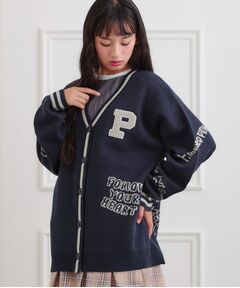 PINK-latte / ピンク ラテ カーディガン・ボレロ | ラクガキ柄ロングカーディガン