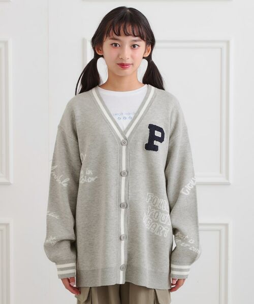 PINK-latte / ピンク ラテ カーディガン・ボレロ | ラクガキ柄ロングカーディガン | 詳細1