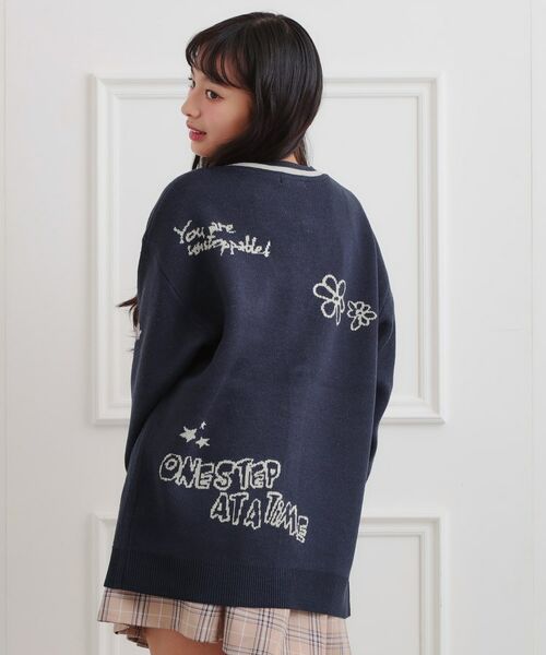 PINK-latte / ピンク ラテ カーディガン・ボレロ | ラクガキ柄ロングカーディガン | 詳細7