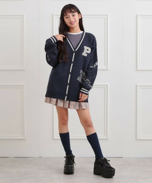 PINK-latte / ピンク ラテ カーディガン・ボレロ | ラクガキ柄ロングカーディガン | 詳細9