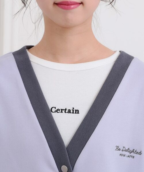 PINK-latte / ピンク ラテ カーディガン・ボレロ | クマちゃん裏毛カーディガン | 詳細4