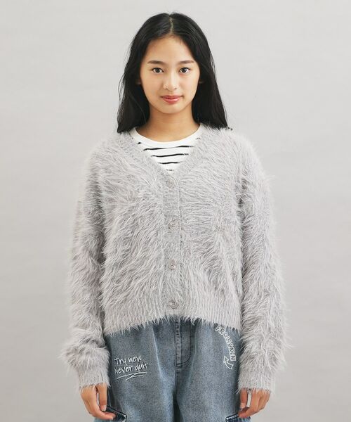 PINK-latte / ピンク ラテ カーディガン・ボレロ | ウォッシャブルロゴシャギーニットカーディガン | 詳細1