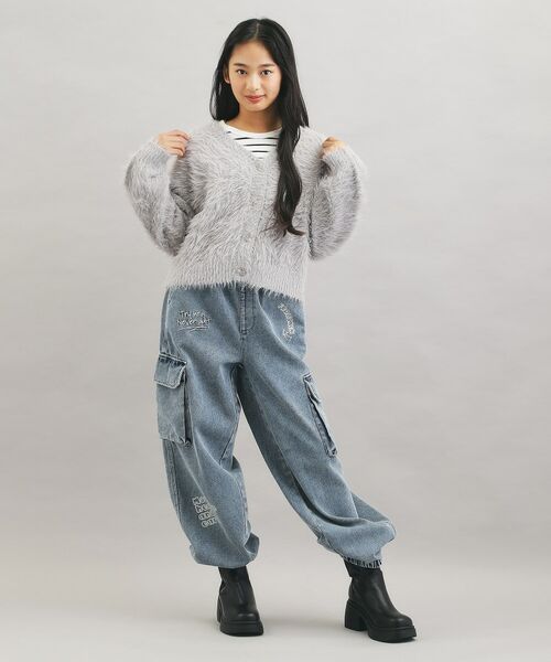 PINK-latte / ピンク ラテ カーディガン・ボレロ | ウォッシャブルロゴシャギーニットカーディガン | 詳細14