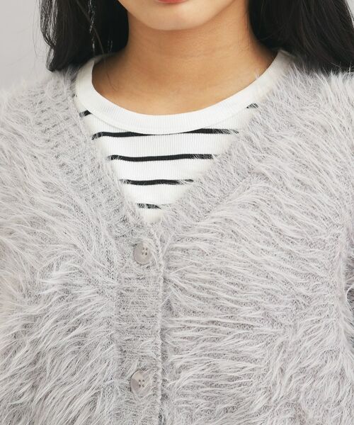 PINK-latte / ピンク ラテ カーディガン・ボレロ | ウォッシャブルロゴシャギーニットカーディガン | 詳細4