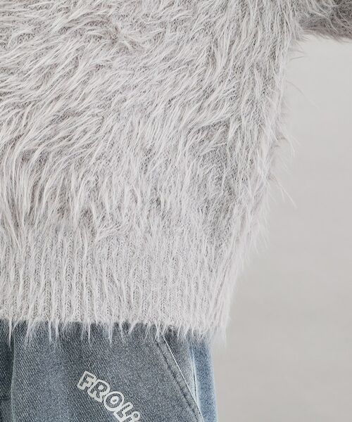 PINK-latte / ピンク ラテ カーディガン・ボレロ | ウォッシャブルロゴシャギーニットカーディガン | 詳細6