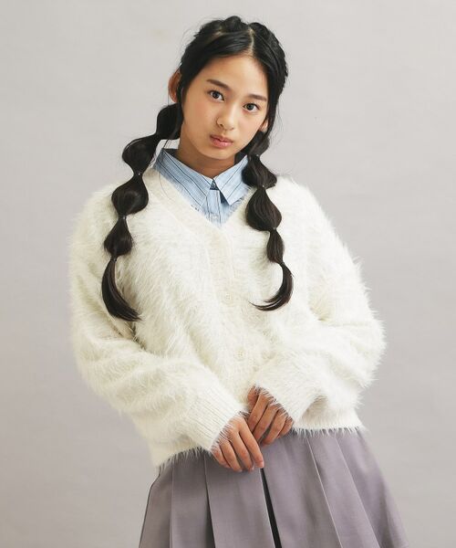 PINK-latte / ピンク ラテ カーディガン・ボレロ | ウォッシャブルロゴシャギーニットカーディガン | 詳細8