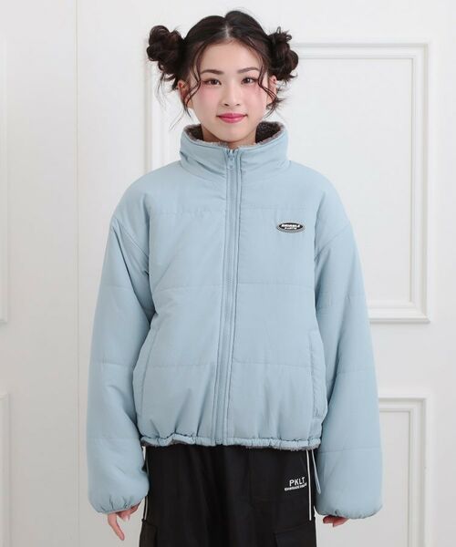 PINK-latte / ピンク ラテ レザーブルゾン・ジャケット | ボアリバーシブルブルゾン | 詳細1