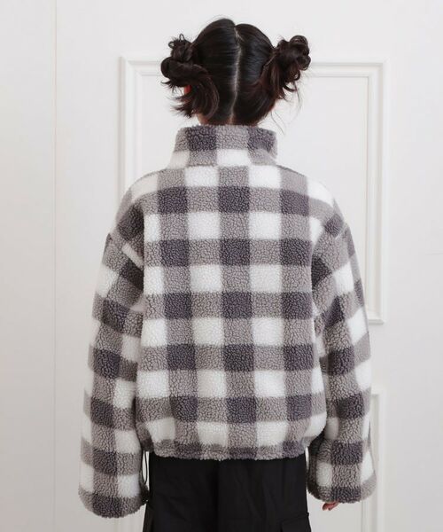 PINK-latte / ピンク ラテ レザーブルゾン・ジャケット | ボアリバーシブルブルゾン | 詳細10