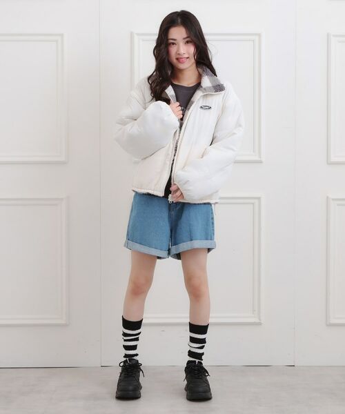 PINK-latte / ピンク ラテ レザーブルゾン・ジャケット | ボアリバーシブルブルゾン | 詳細14