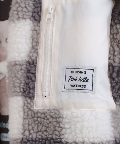 PINK-latte / ピンク ラテ レザーブルゾン・ジャケット | ボアリバーシブルブルゾン | 詳細18