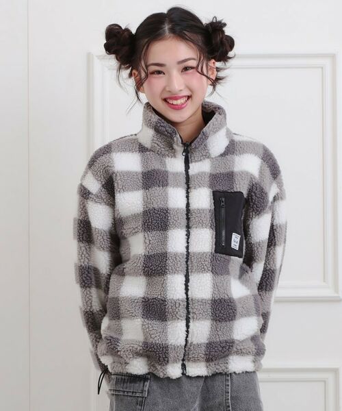 PINK-latte / ピンク ラテ レザーブルゾン・ジャケット | ボアリバーシブルブルゾン | 詳細21