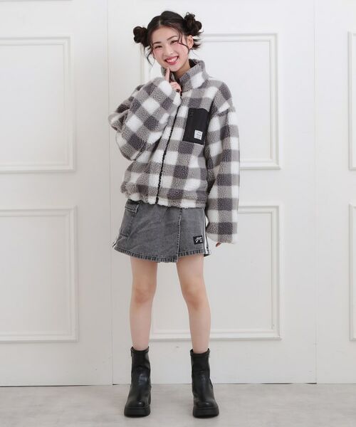 PINK-latte / ピンク ラテ レザーブルゾン・ジャケット | ボアリバーシブルブルゾン | 詳細23